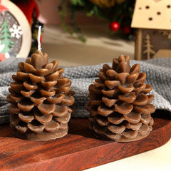 Christmas Pine Cone Candle - Home Scented Candle for Camping & Yoga