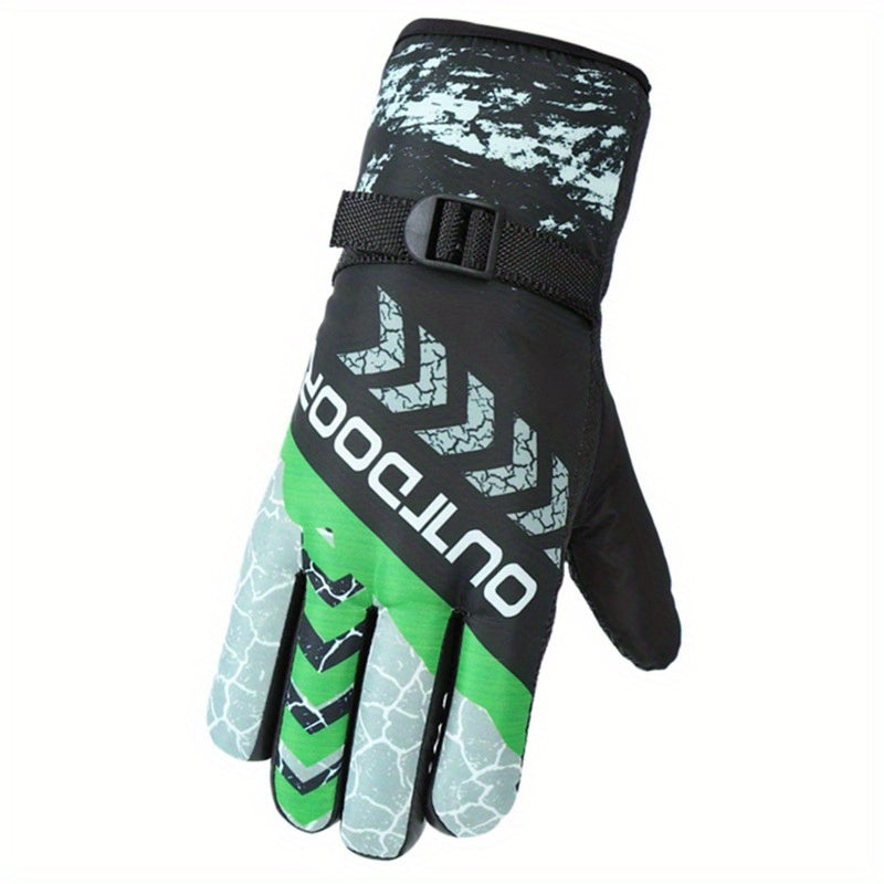 Winter Warm Gloves Thickened & Lengthened Skiing Gloves Non Slip Cycling Gloves