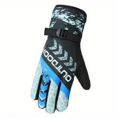 Winter Warm Gloves Thickened & Lengthened Skiing Gloves Non Slip Cycling Gloves