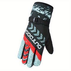Winter Warm Gloves Thickened & Lengthened Skiing Gloves Non Slip Cycling Gloves