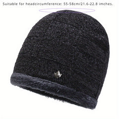 Winter Knitted Beanie Hat with Ear Protection for Outdoor Activities