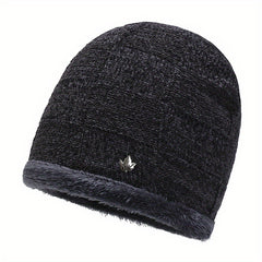 Winter Knitted Beanie Hat with Ear Protection for Outdoor Activities