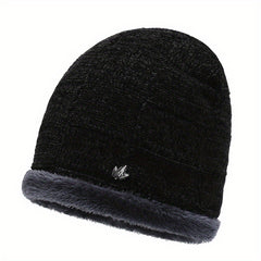 Winter Knitted Beanie Hat with Ear Protection for Outdoor Activities