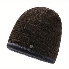 Winter Knitted Beanie Hat with Ear Protection for Outdoor Activities