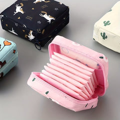 2pcs Sanitary Napkin Storage Bag Portable Storage Bag Cosmetic Organizer