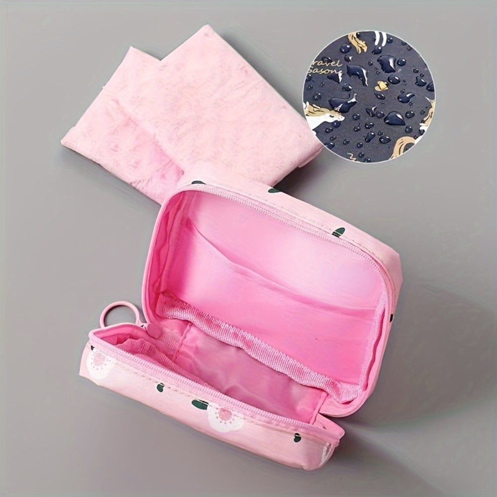 2pcs Sanitary Napkin Storage Bag Portable Storage Bag Cosmetic Organizer