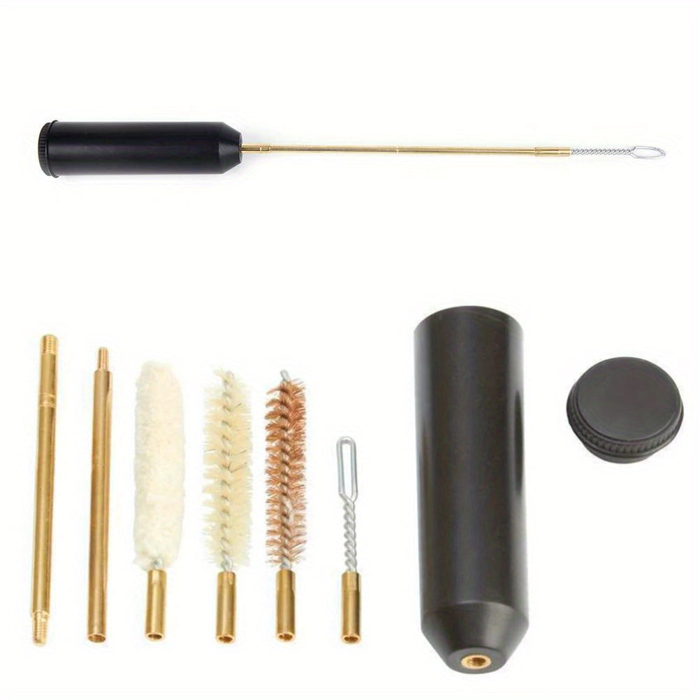 7pcs Portable Cleaning Kit Rod Brass Bristles Brush For Cal 38 357 9mm