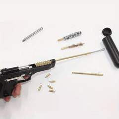 7pcs Portable Cleaning Kit Rod Brass Bristles Brush For Cal 38 357 9mm