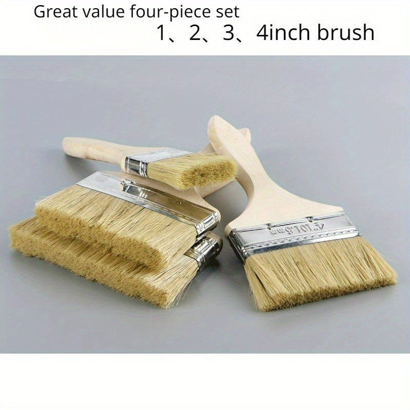 4pcs Multifunctional Hair Brush Real Animal Bristle Brush