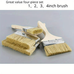 4pcs Multifunctional Hair Brush Real Animal Bristle Brush