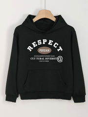 RESPECT Girls Hooded Sweatshirt With Pocket