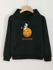 Astronaut On The Moon Graphic Hoodie Girls Sweatshirt Spring Fall Christmas Gift