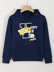 Letter Graphic Hoodies Girls Comfy Hooded Sweatshirt - Spring Fall Sports