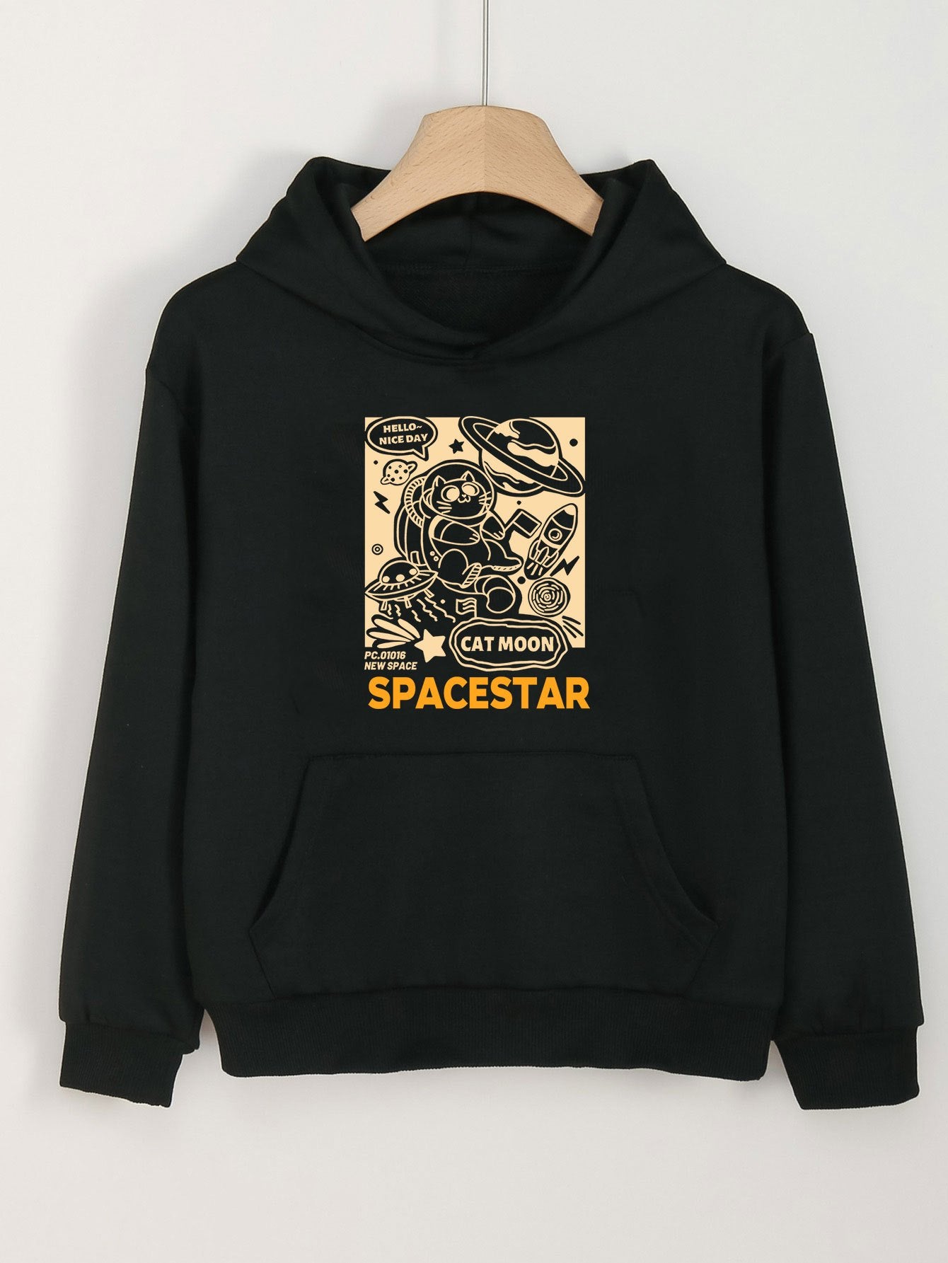 Astronaut Kitty Hoodie Girls Sweatshirt Spring Fall Sports Gift