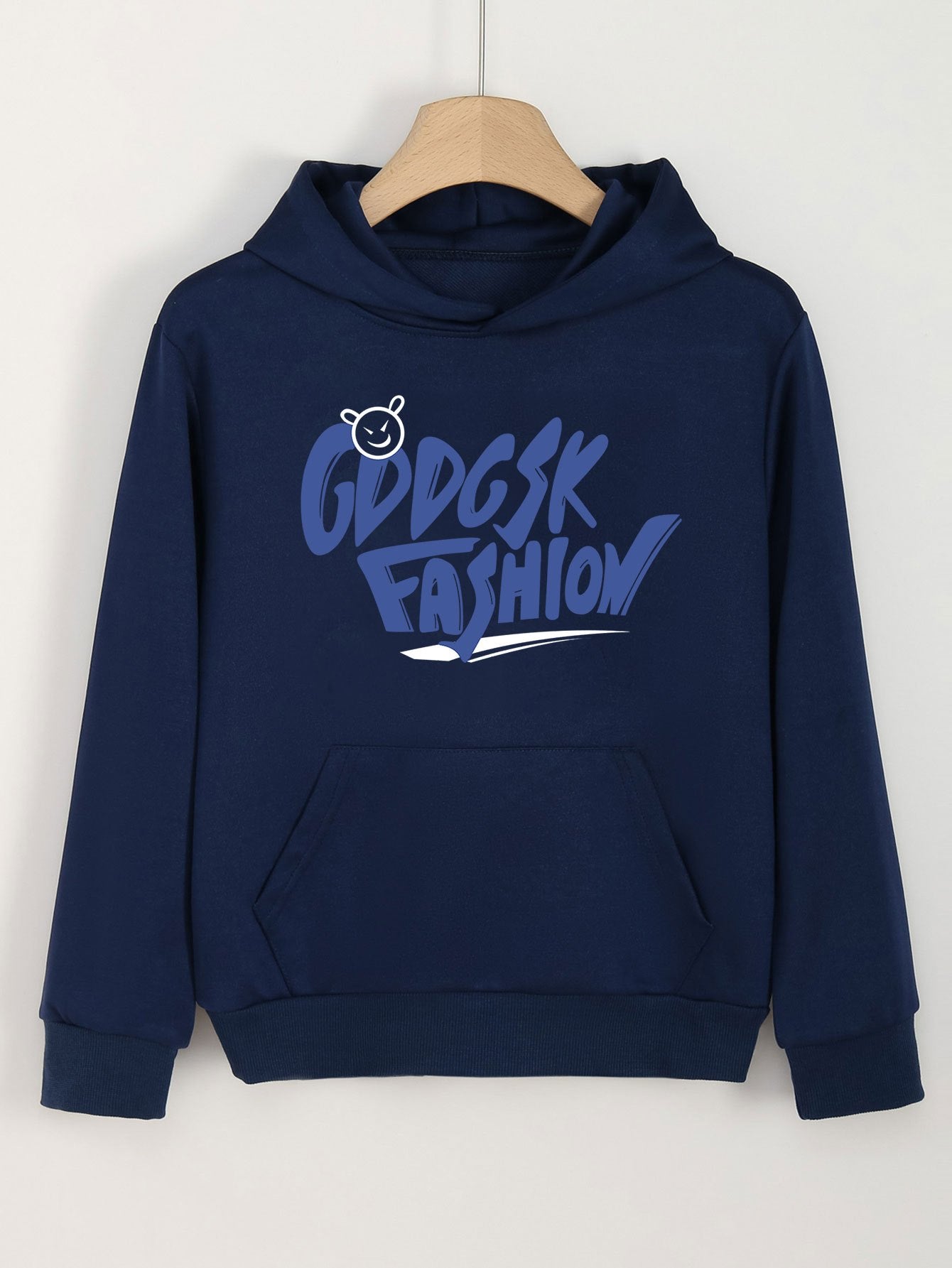 Letter Graphic Hoodies Girls Comfy Hooded Sweatshirt