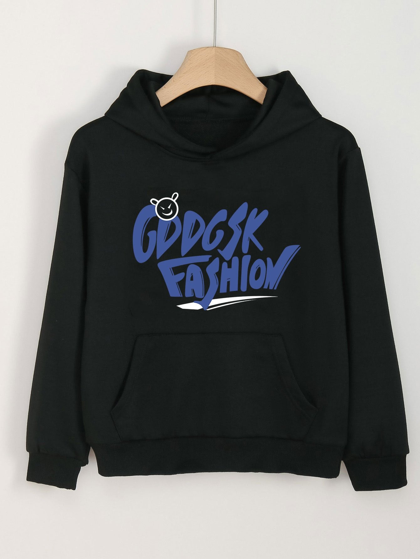 Letter Graphic Hoodies Girls Comfy Hooded Sweatshirt