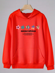 Creative Stars Graphic Hoodies Girls Comfy Hooded Sweatshirt With Pocket