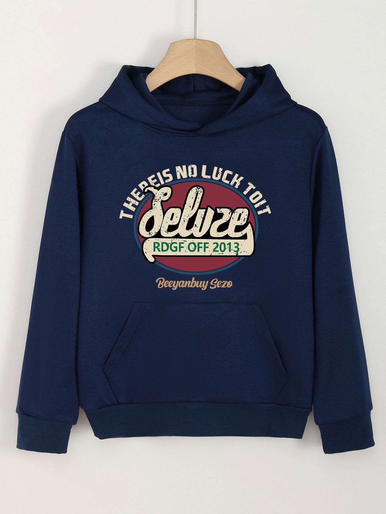 Vintage Letter Graphic Hoodie Girls Sweatshirt Pocket Sports Gift