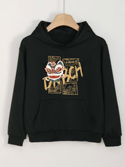 Lion Dance Hoodie Girls Comfy Sweatshirt With Pocket