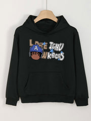 Headphone Man Graphic Hoodies Girls Comfy Hooded Sweatshirt With Pocket