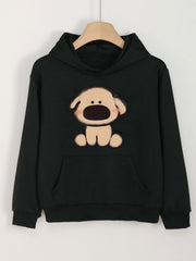 Adorable Puppy Hoodie Girls Comfy Sweatshirt Spring Fall Gift