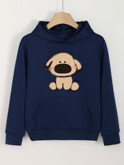 Adorable Puppy Hoodie Girls Comfy Sweatshirt Spring Fall Gift