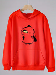 Cartoon Graphic Hoodie Girls Comfy Sweatshirt w/ Pocket
