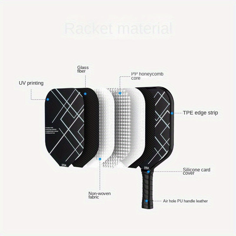Defensive Fiberglass Pickleball Paddle for Training & Game