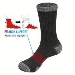 Men's Winter Sports Socks - Cushioned, Sweat Wicking, Breathable