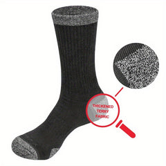 Men's Winter Sports Socks - Cushioned, Sweat Wicking, Breathable