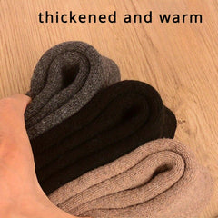 Men's Winter Wool Socks Warm Over the Calf Snow Outdoor Velvet Thickened