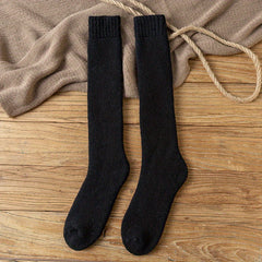 Men's Winter Wool Socks Warm Over the Calf Snow Outdoor Velvet Thickened