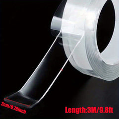 Transparent Nano Tape Washable Reusable Double Sided Adhesive Tape