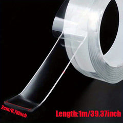 Transparent Nano Tape Washable Reusable Double Sided Adhesive Tape