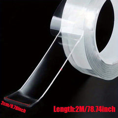 Transparent Nano Tape Washable Reusable Double Sided Adhesive Tape