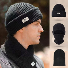 Windproof Beanie Hat and Balaclava Face Mask 2-in-1 Ski Mask