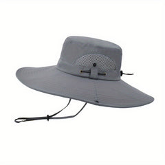Summer Wide Brim Bucket Hat Breathable Sun Hat for Outdoor Fishing