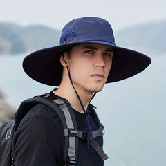 Summer Wide Brim Bucket Hat Breathable Sun Hat for Outdoor Fishing