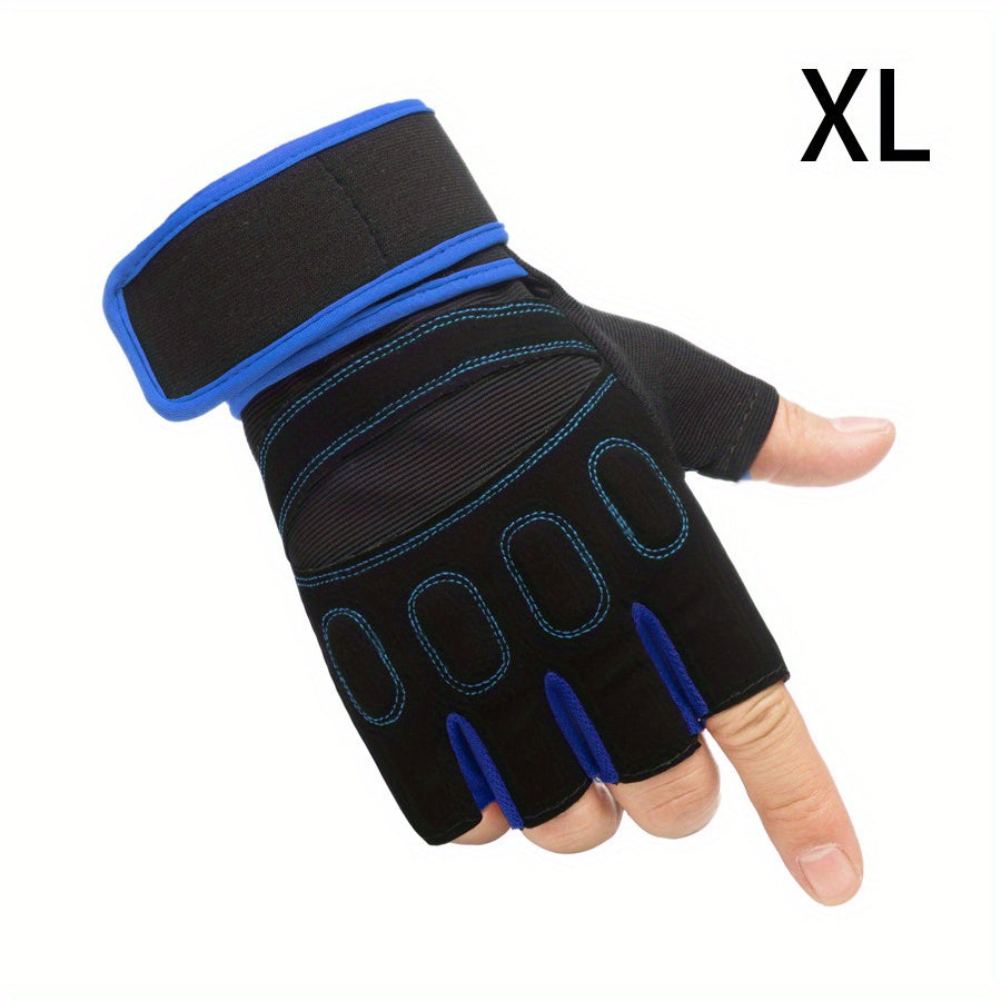 Outdoor Mountaineering Cycling Half Finger Gloves Breathable Fitness Sports Glov