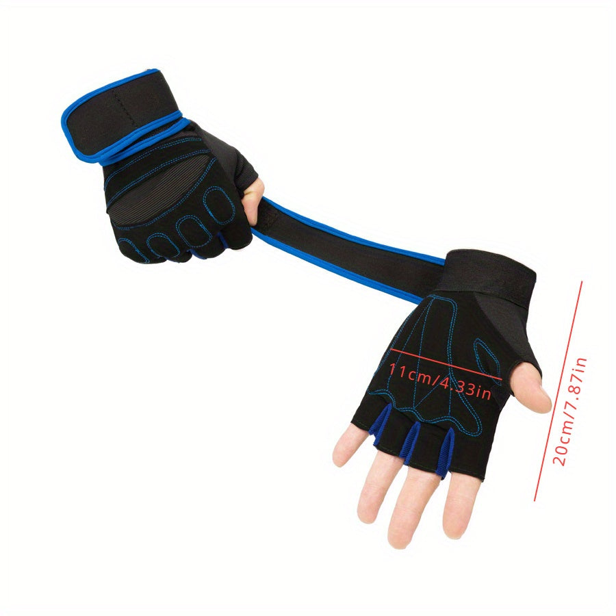 Outdoor Mountaineering Cycling Half Finger Gloves Breathable Fitness Sports Glov