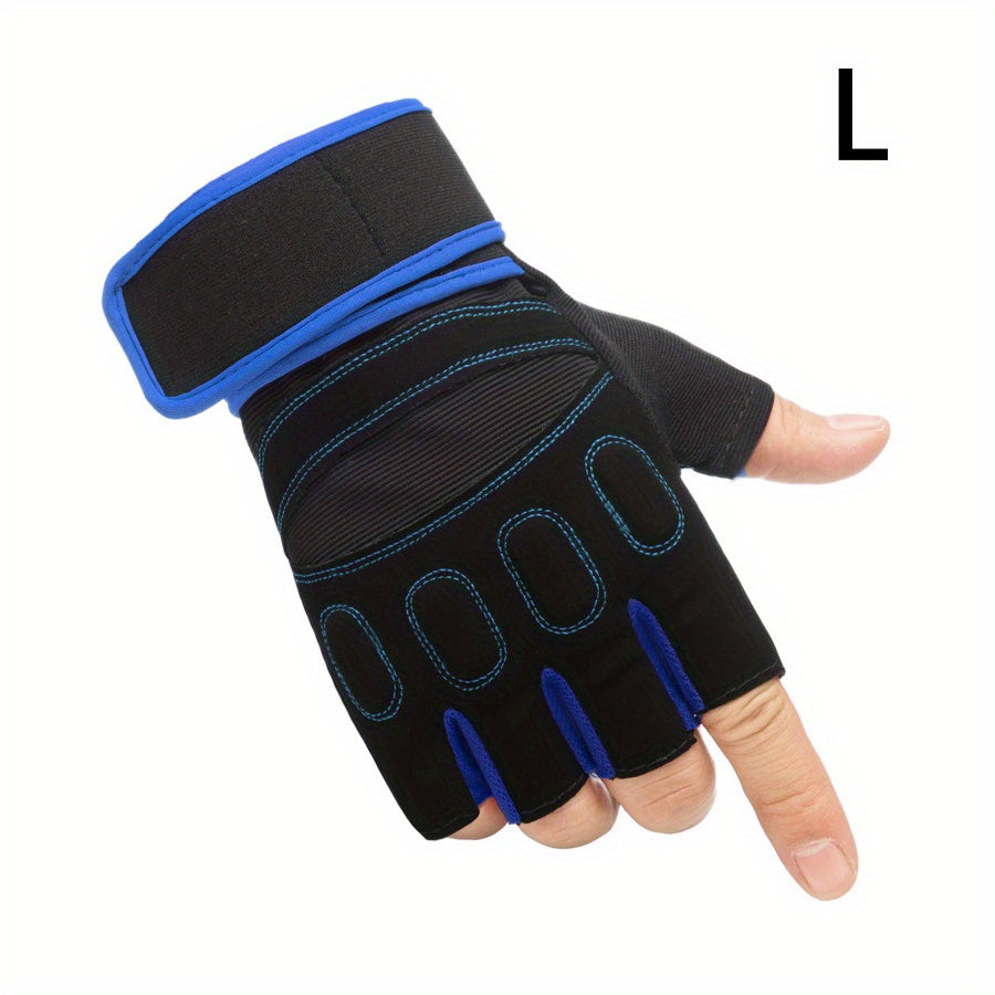 Outdoor Mountaineering Cycling Half Finger Gloves Breathable Fitness Sports Glov