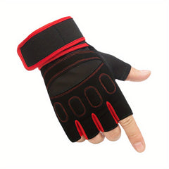 Outdoor Mountaineering Cycling Half Finger Gloves Breathable Fitness Sports Glov