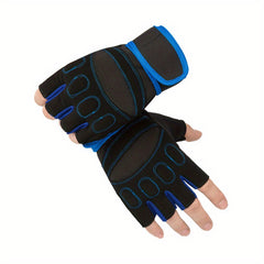 Outdoor Mountaineering Cycling Half Finger Gloves Breathable Fitness Sports Glov