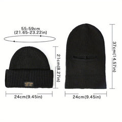 Windproof Balaclava Beanie Hat with Full Face Mask