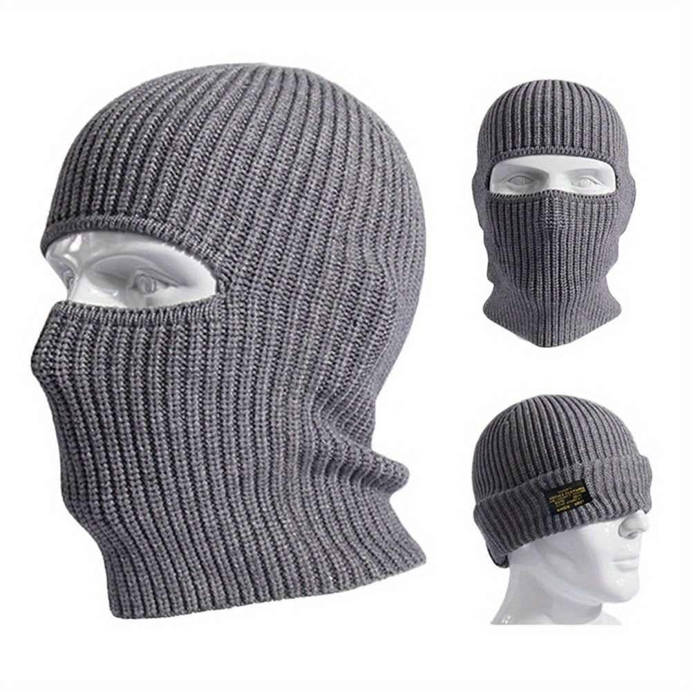 Windproof Balaclava Beanie Hat with Full Face Mask