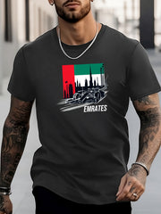 Colorful Pattern Print Men's Graphic Active T shirt