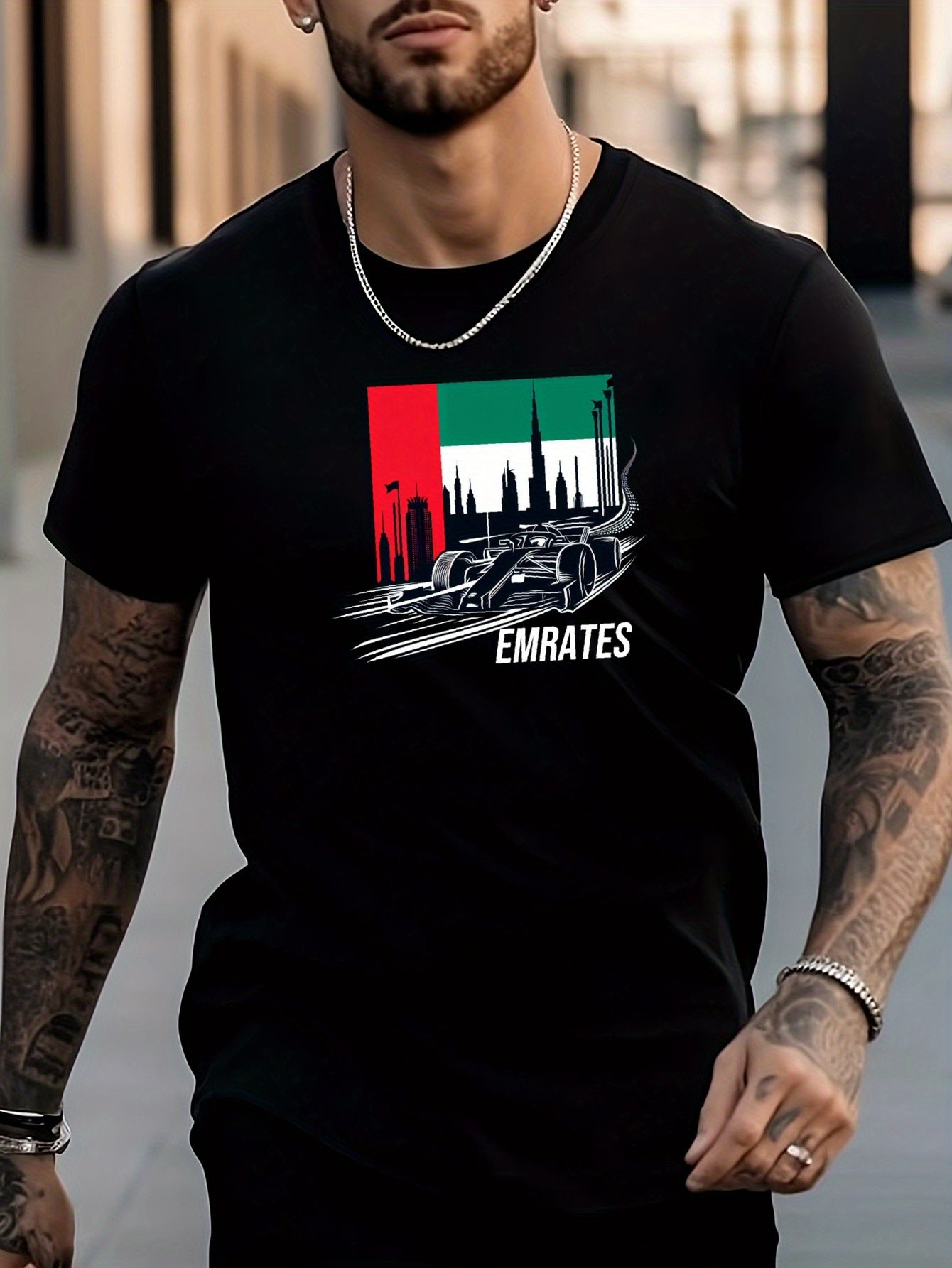 Colorful Pattern Print Men's Graphic Active T shirt