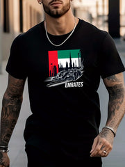 Colorful Pattern Print Men's Graphic Active T shirt