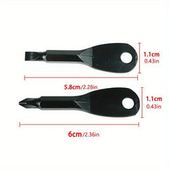 Mini Cross Screwdriver Keychain Keyring Portable 2 In 1