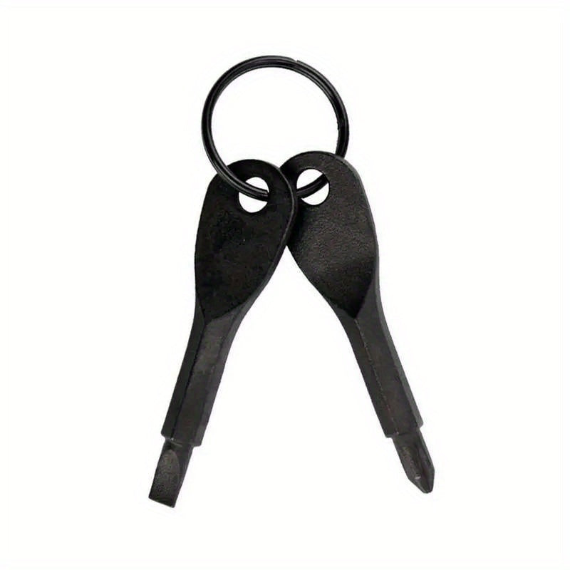 Mini Cross Screwdriver Keychain Keyring Portable 2 In 1